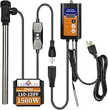 1500W Titanium Fully Submersible, Portable Electric Hot Tub immersion Water Heater with Thermostat, GFCI Leakage protection for pool, Bathtubs, Buckets, baptistry, Saltwater Most of Liquid