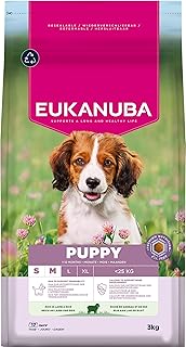 Eukanuba Welpenfutter mit Lamm und Reis für kleine und mittelgroße Rassen - Premium Trockenfutter für Junior Hunde, 3 kg product image