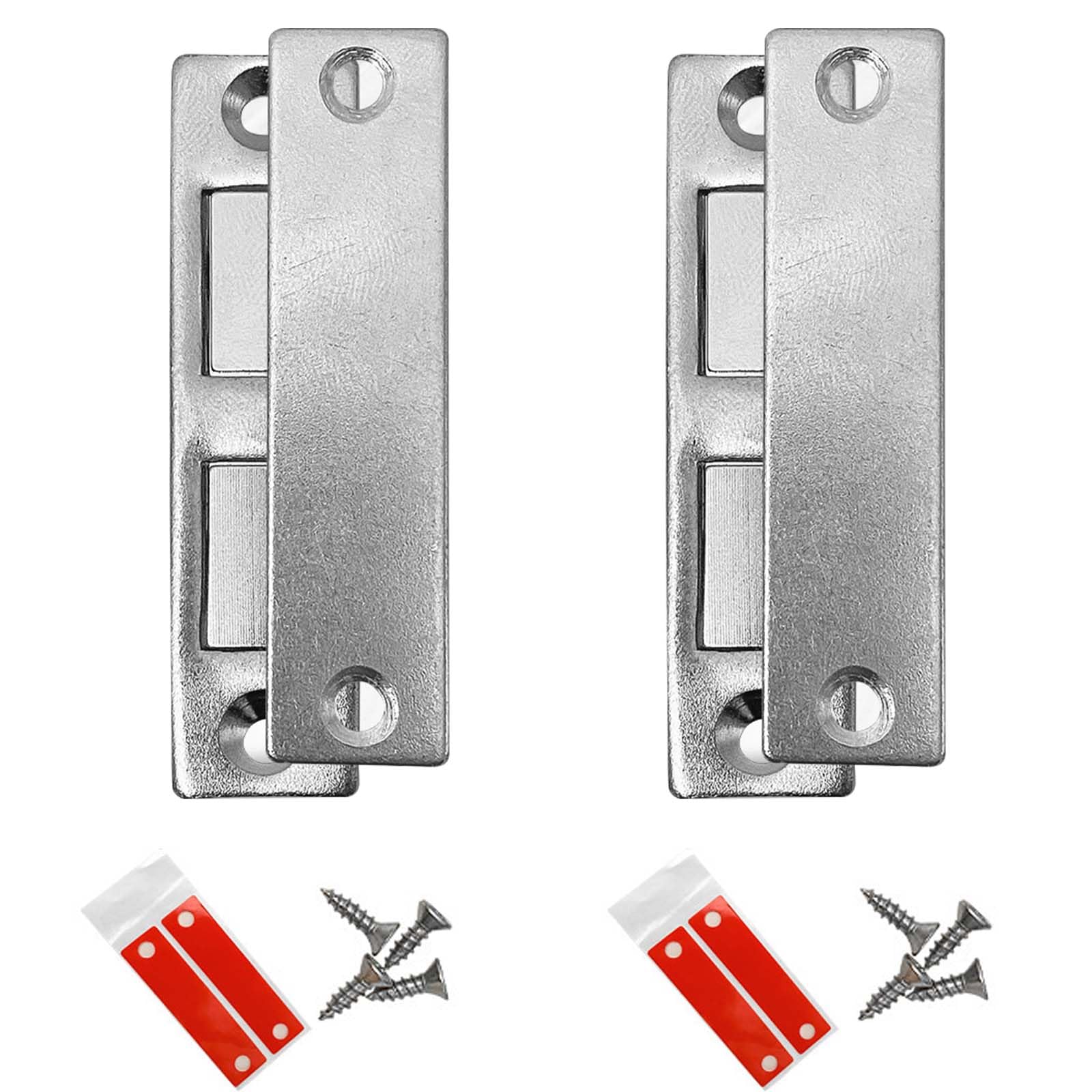 2 magnesy na drzwi, samoprzylepne, magnetyczne zamknięcie do szafy, mocne zatrzaski do drzwi, podwójne magnesy do szuflad, szafy na ubrania, zamknięcie magnetyczne do mebli, drzwi szafy