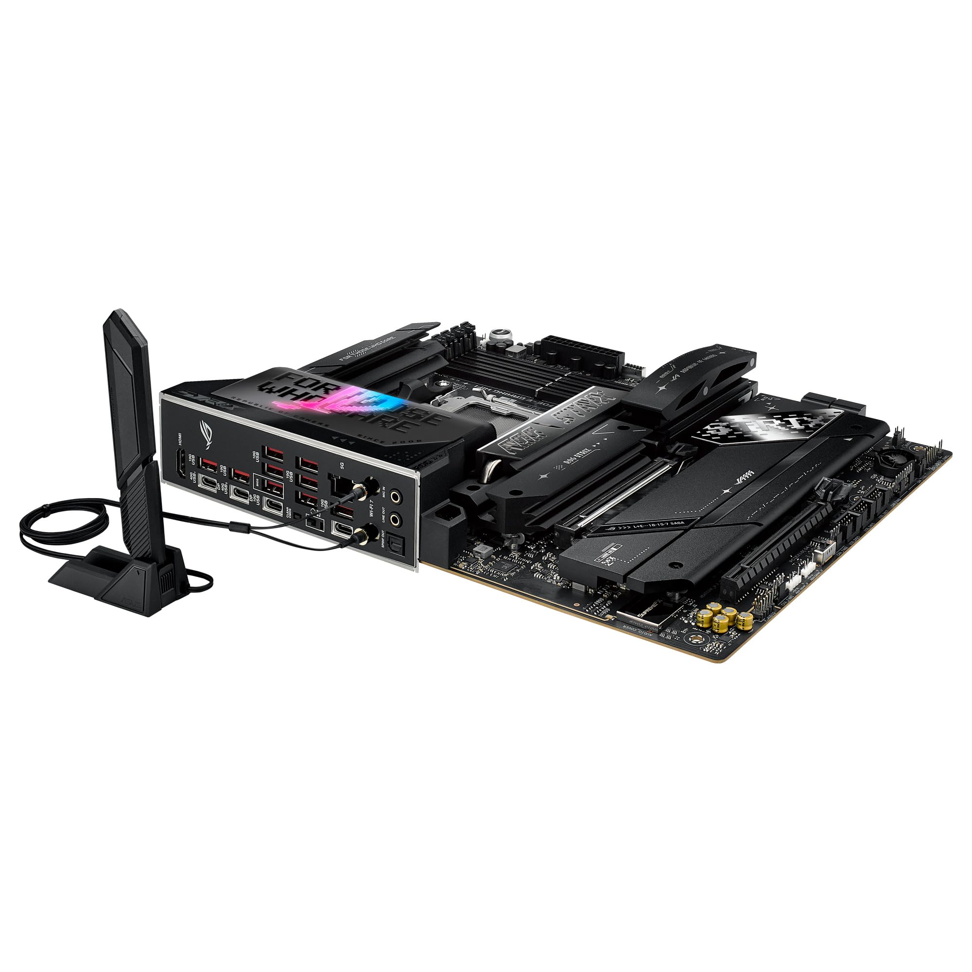 ASUS ROG Strix X870E-E Gaming WiFi - Placa Base AMD ATX, 18+2+2 etapas de Potencia, DDR5, 5X M.2, PCIe 5.0 Compatible con GPU de última generación, WiFi 7, USB 20G con PD 3.0 de hasta 30 W