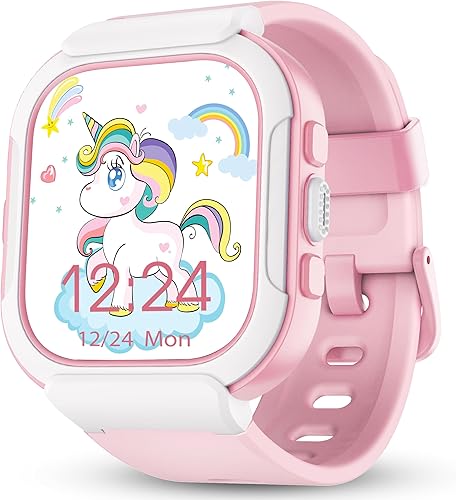 Kids Smart Watch, IP68 Waterproof Kids Fitness Tracker Watch with 1.4'' DIY Watch Face, Heart Rate/SpO2/Sleep Monitor, Pedometer, Alarm Clock and Game, Gifts for Teens Girls 5-12 Years Old