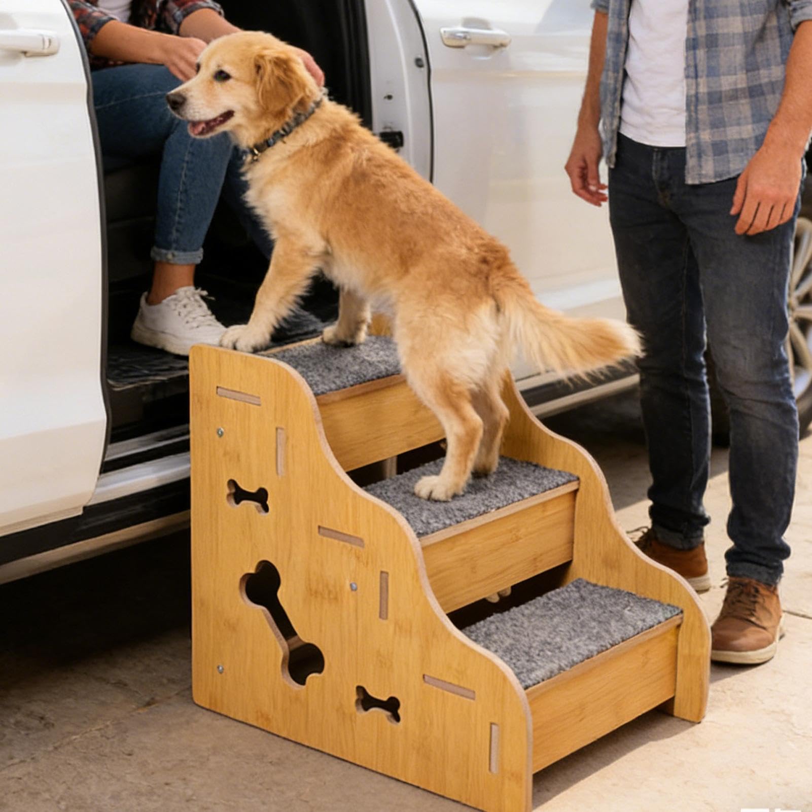Escaleras para Perros Escaleras con Rampa para Cachorros | Peldaños Antideslizantes para Perros para interior, sofá, sala de estar, dormitorio, apartamento, sofá, muebles,