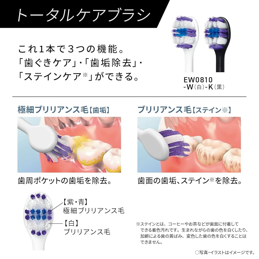 Panasonic EW-DA48 電動歯ブラシ 本体 概要 音波振動ハブラシ(電動歯ブラシ) ドルツ EW-DA48