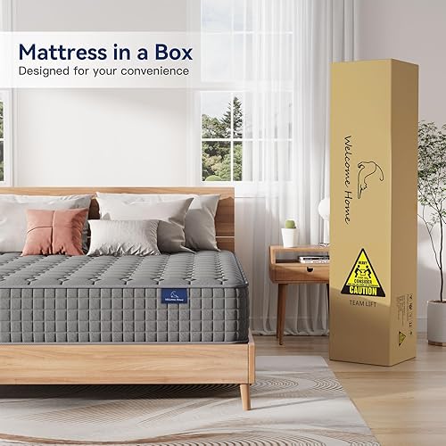 Miniatura 6 de Vesgantti Colchón híbrido multicapa matrimonial de 8 pulgadas, varios tamaños y estilos disponibles, diseño ergonómico con espuma transpirable y