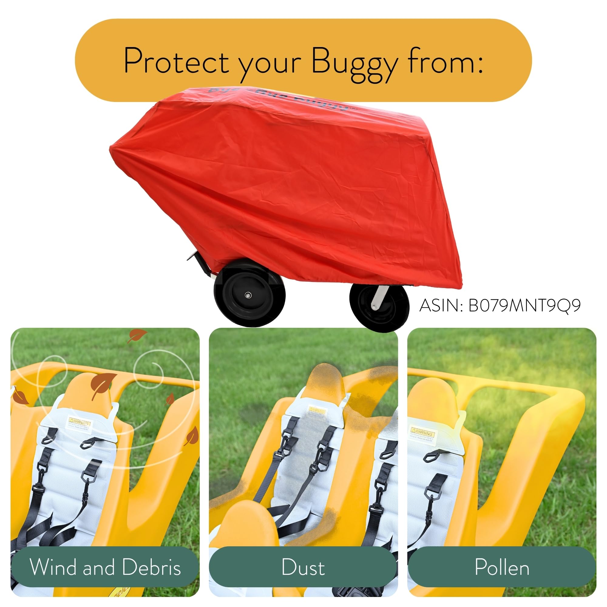 Children’s Factory 6-Passenger Bye-Bye Buggy, Daycare Multi-Passenger Stroller With Never-Flat "Fat Tire", Yellow