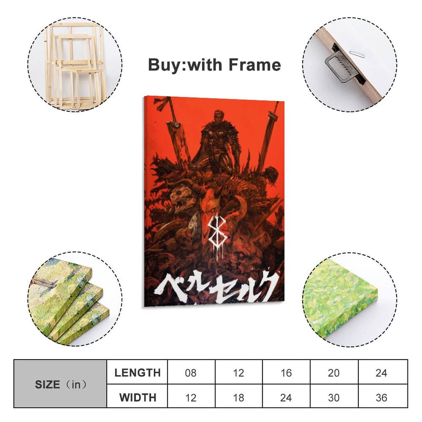 Amazon.co.jp: ベルセルク ガッツ グリフィス ポスター 装飾画 アート