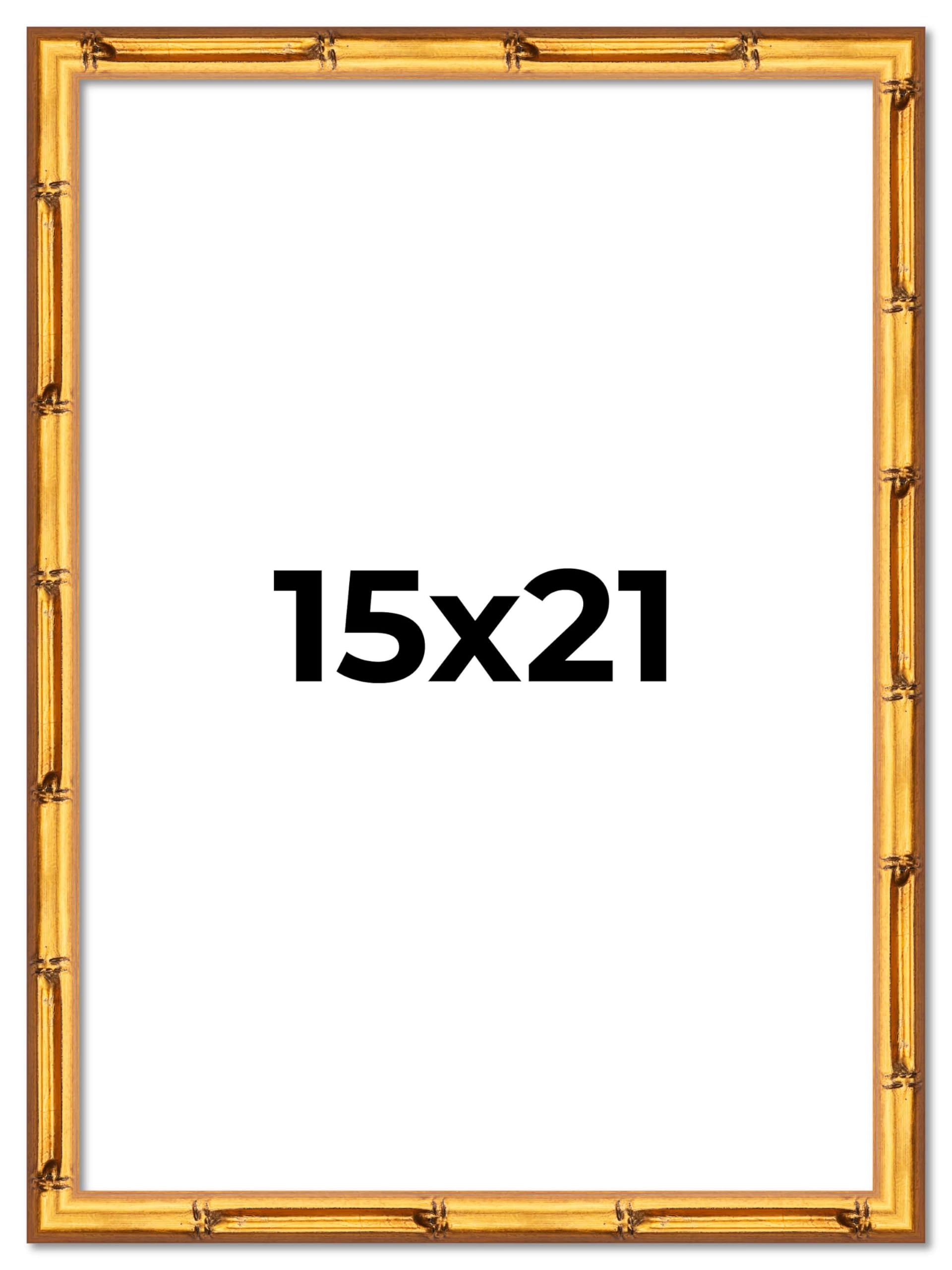 竹子 畫框 Amazon.com: 15 x 21 畫框金色竹相框- 完整的現代相框包括UV 壓克力防