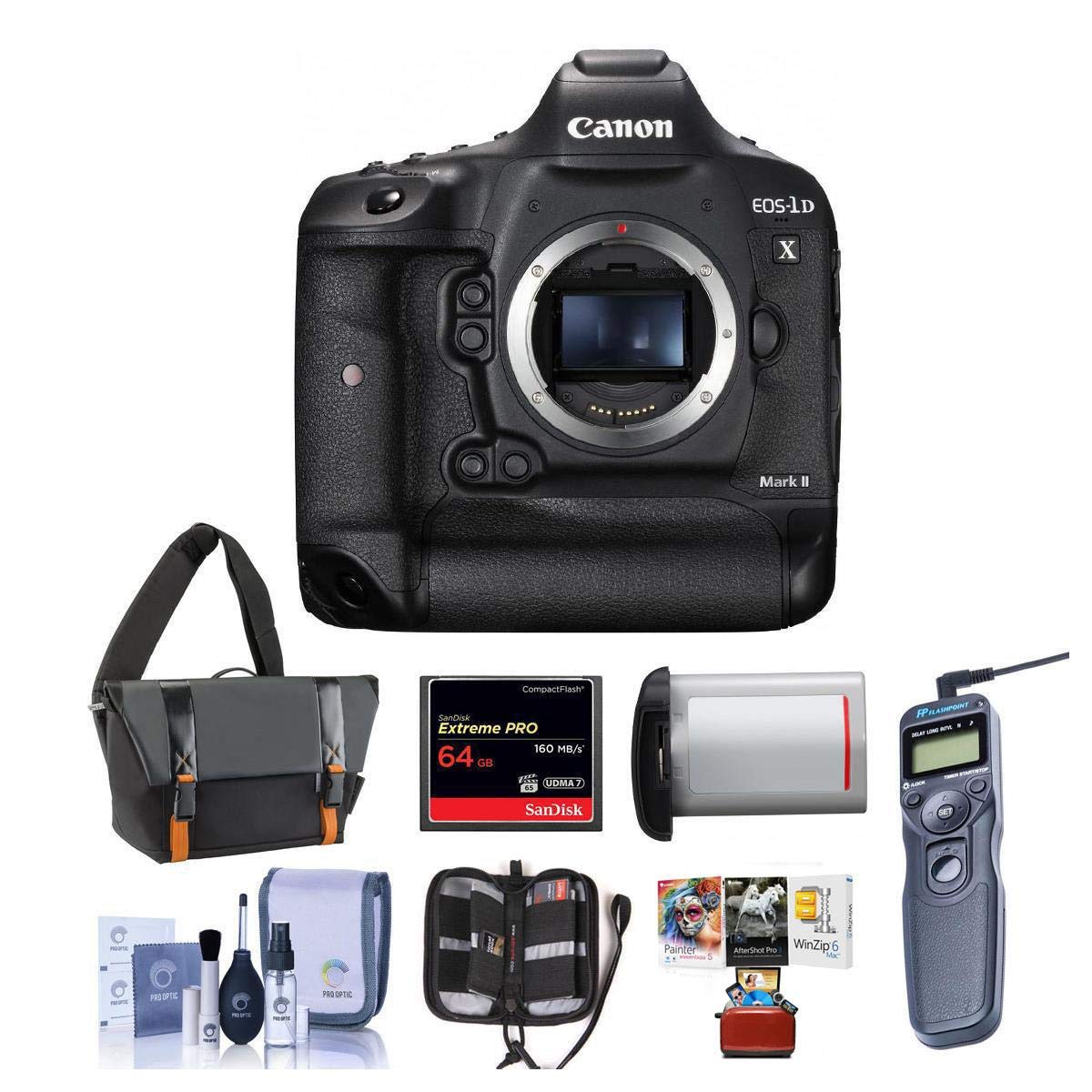 Canon Câmera Digital SLR EOS-1Dx Mark II - Pacote Com Cartão