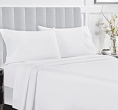 California Design Den 400 Thread Count 100% Cotton Sheets, Cooling Sheets King Size Sheet Set, 4 Pc Luxury Sheets & Pillowcases, Breathable Bedding for King Bed Sheets, Deep Pockets (White)
