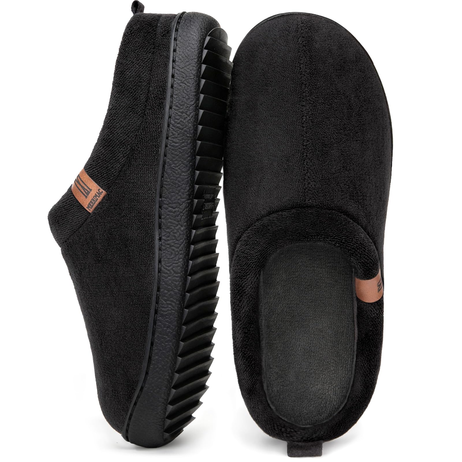 MERRIMAC Herren Slip-on Hausschuhe Bequem Memory-Schaum Rutschfest Innen Pantoffeln