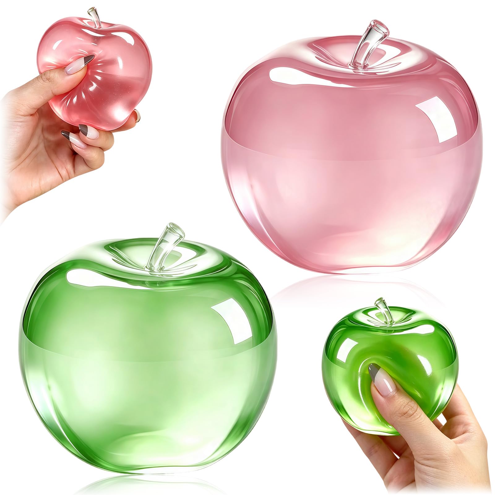 2PCS Apple Squishy Toys - Cute Fruit Sensory Fidget Toy for Anxiety Relief