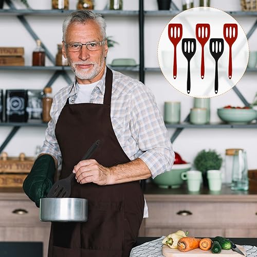 Miniatura 6 de 5 espátulas pequeñas, mini espátula de silicona, espátula ranurada de silicona, mini espátulas para cocina, utensilios de cocina antiadherentes de