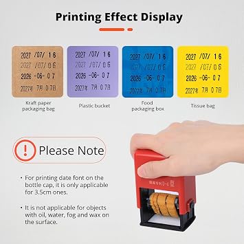 Portable Smart Date Coding Machine, Handheld Mark Printing Machine, Ink Date Printing Machine, Plastic Bag Label Adjustable Expiry Date for Industrial
