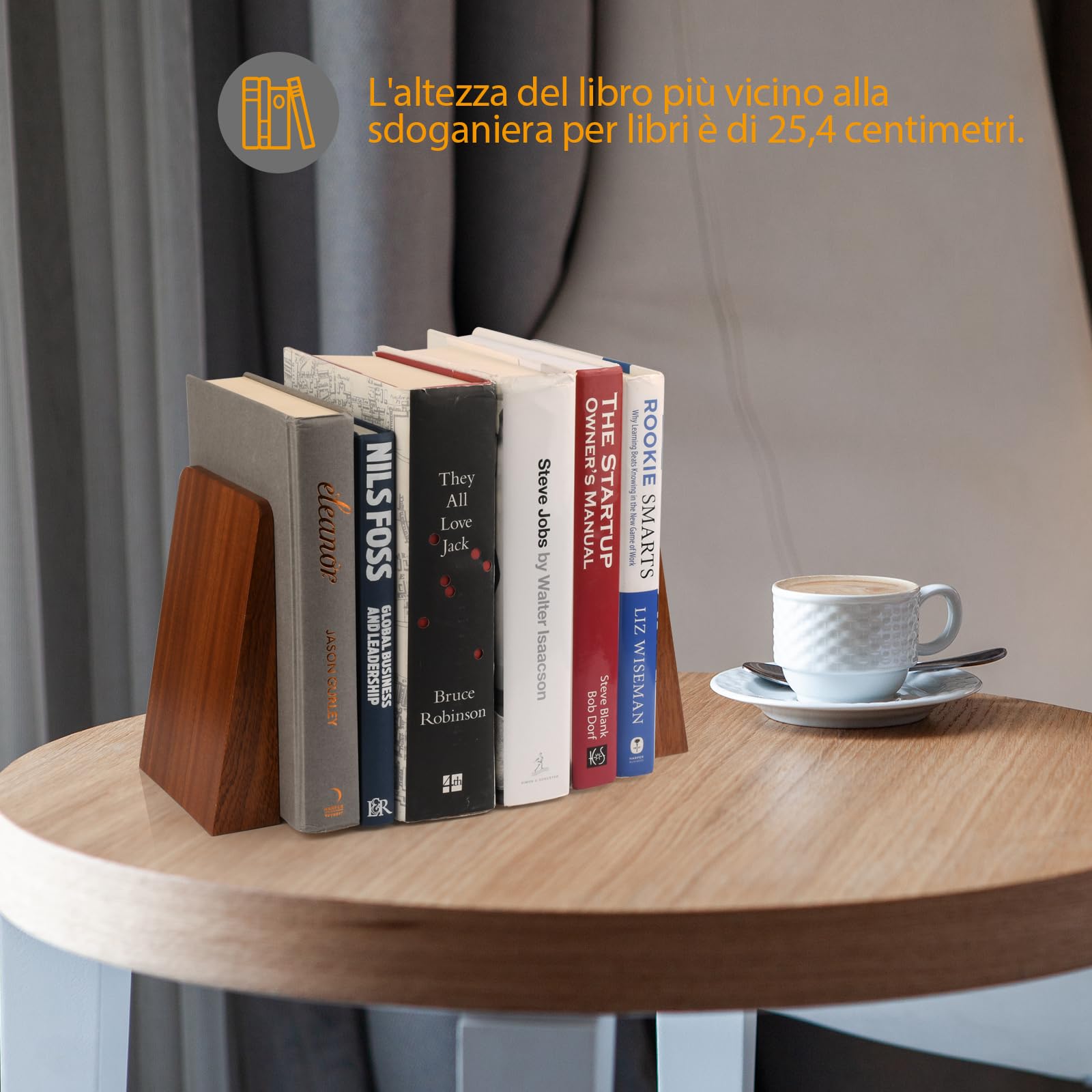 Fermalibri in Legno Fatti a Mano per Contenere libri Grandi e Resistenti Per Scaffali decorativi Fermalibri Per Mensole