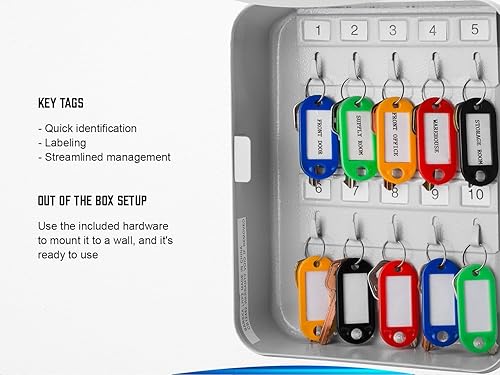 Miniatura 3 de Barska Armario con llave de bloqueo de caja de 20 posiciones color gris