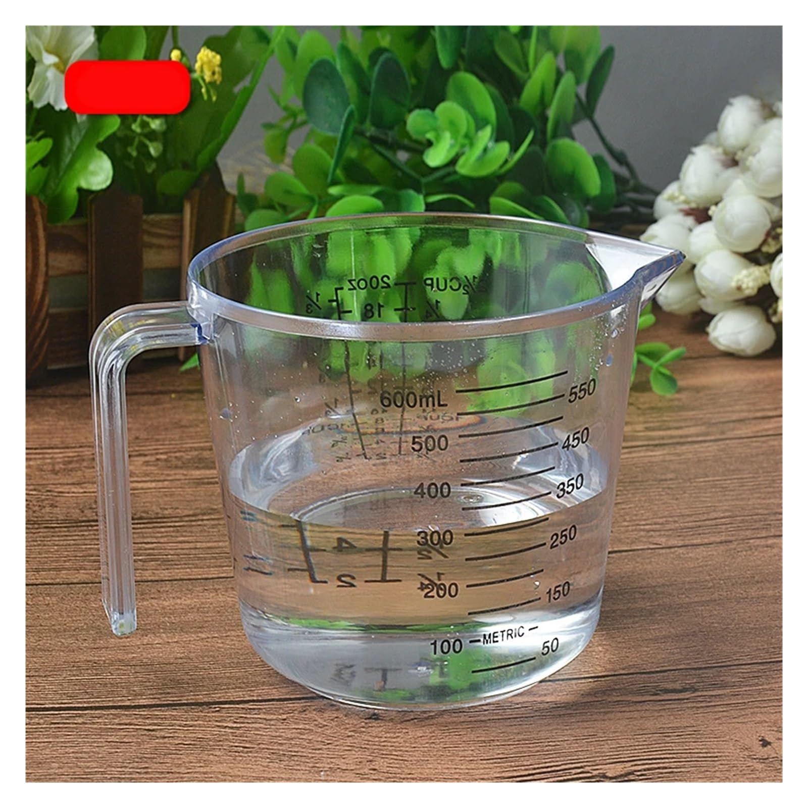 Jarra medidora Vaso medidor de plástico transparente 150/300/600 ml con escala y boquilla vertedora, 3 tamaños, unidades(300ml)
