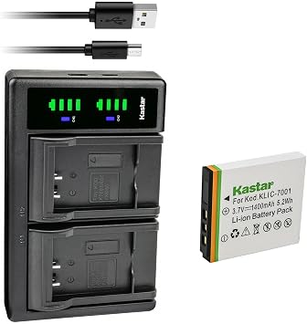 Kastar 1-Pack Battery and LTD2 USB Charger Replacement for DXG DXG-588V, DXG-599V, DXG-5C0V, DXG-5C1V, DXG-5C8V, Agfa Optima 1338, Optima 1338mt, Optima 2338, Optima 2338mt, MEDION Life P47350