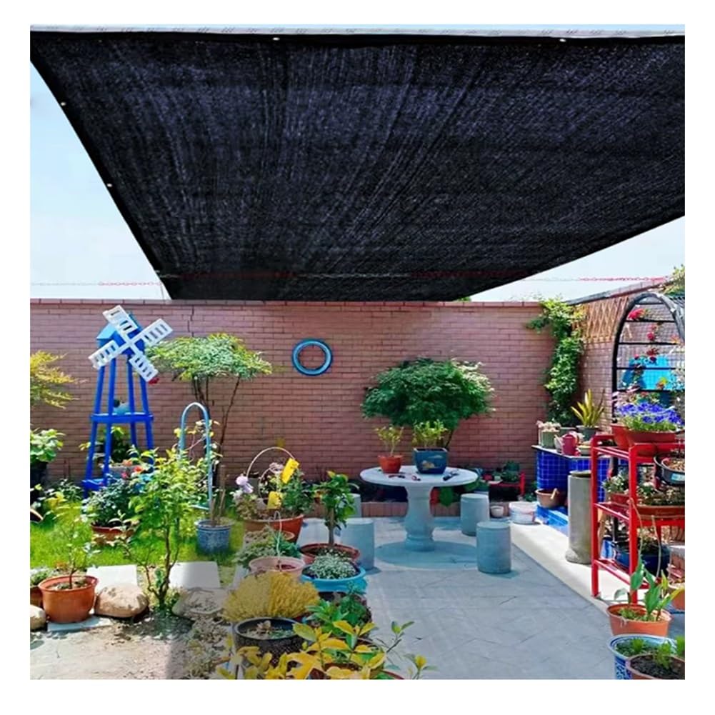 GRRICEPL Rete Ombreggiante al 50% Nera, Telo A Rete per Piante da Giardino E Serre, Rete Parasole per Piante da Patio, Serre, Cucce per Cani, Portici E Pergolati(3x19 m/9.8x62.3ft)