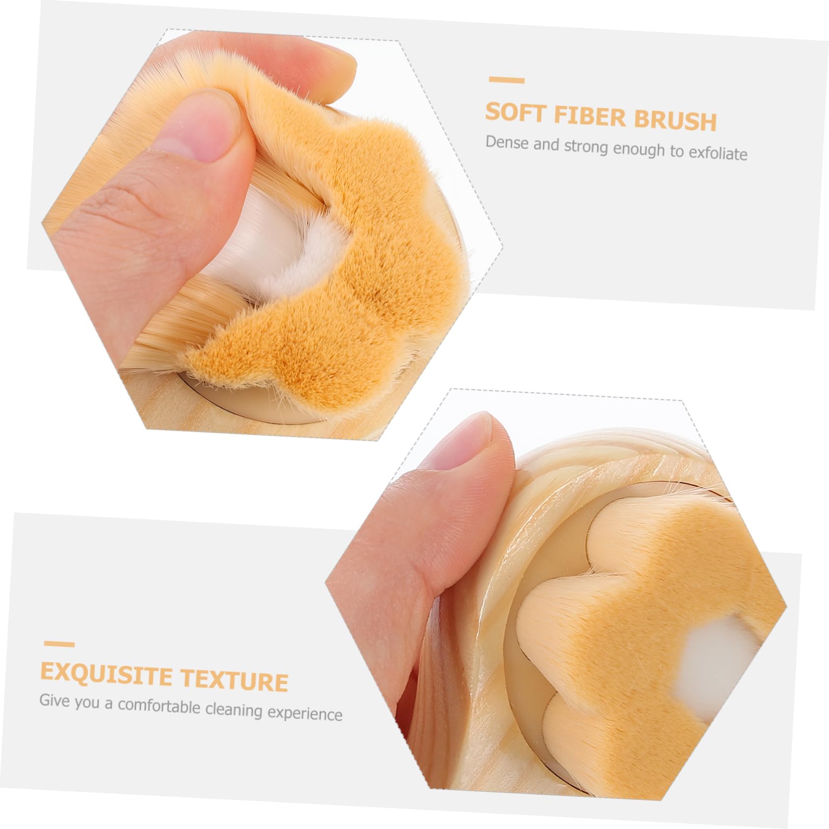 HONMEET Manual Face Cleaning Brush Gentle Exfoliating Tool for Deep Cleansing and Facial Massage Soft Supple Bristles for Skin Care at Home Travel Present for Friends and Family