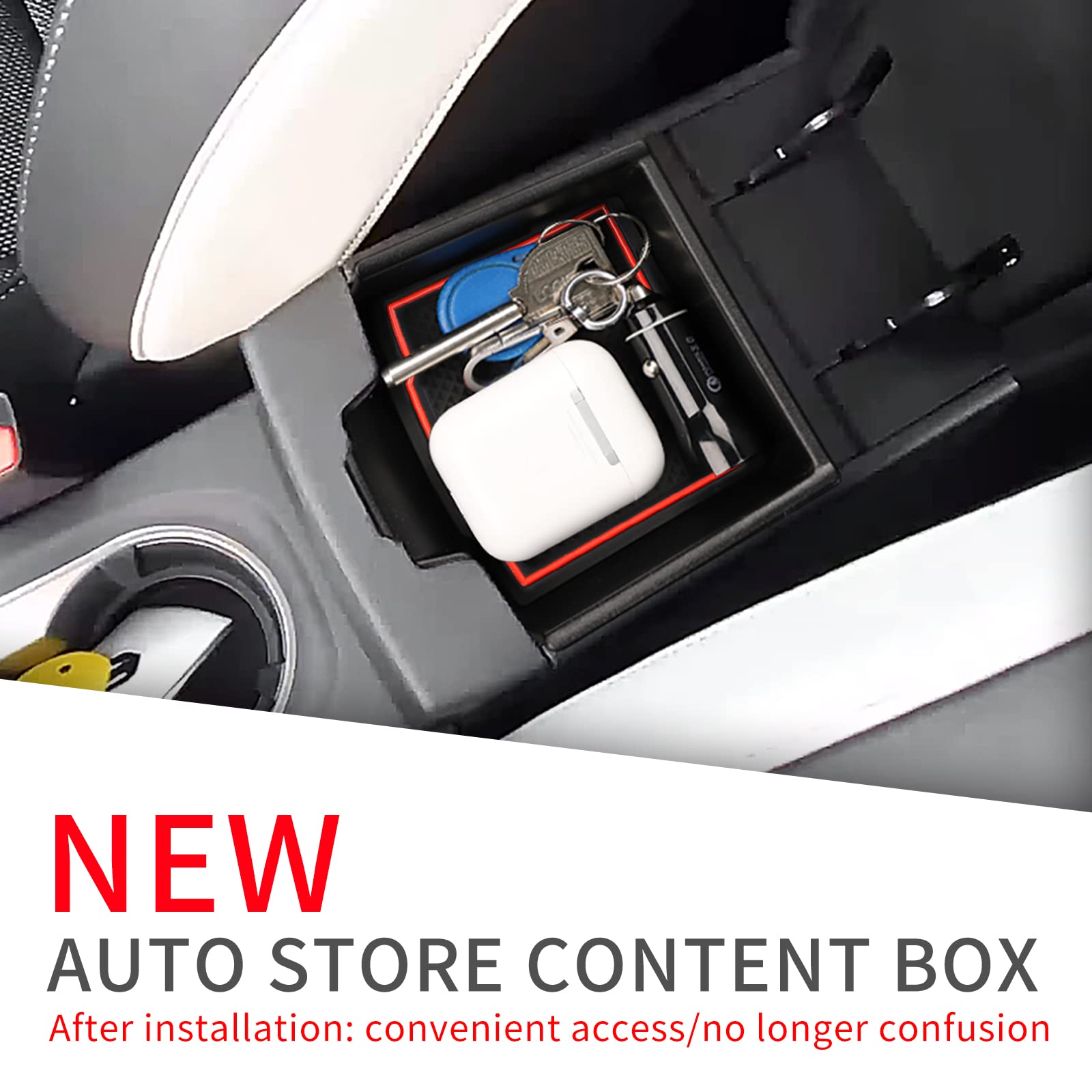 smabee Vassoio portaoggetti con controllo centrale per Kia Sportage NQ5 2021-2023 Scatola portaoggetti nascosta Organizer Vassoio ABS Accessori interni auto (guida a sinistra