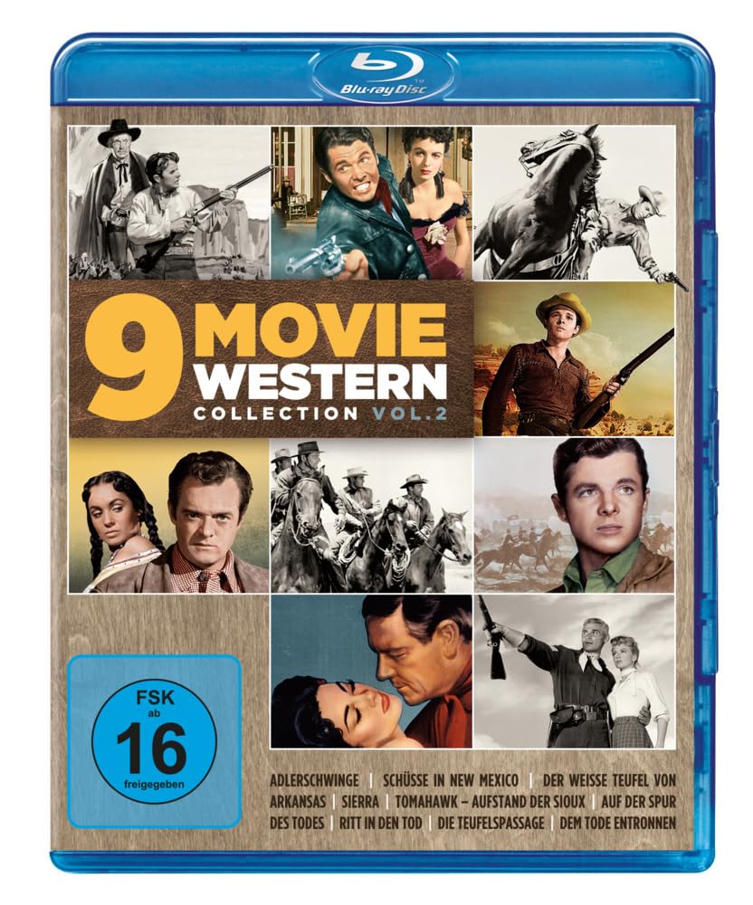 Colección de 9 Películas del Oeste en Blu-ray de importación alemana