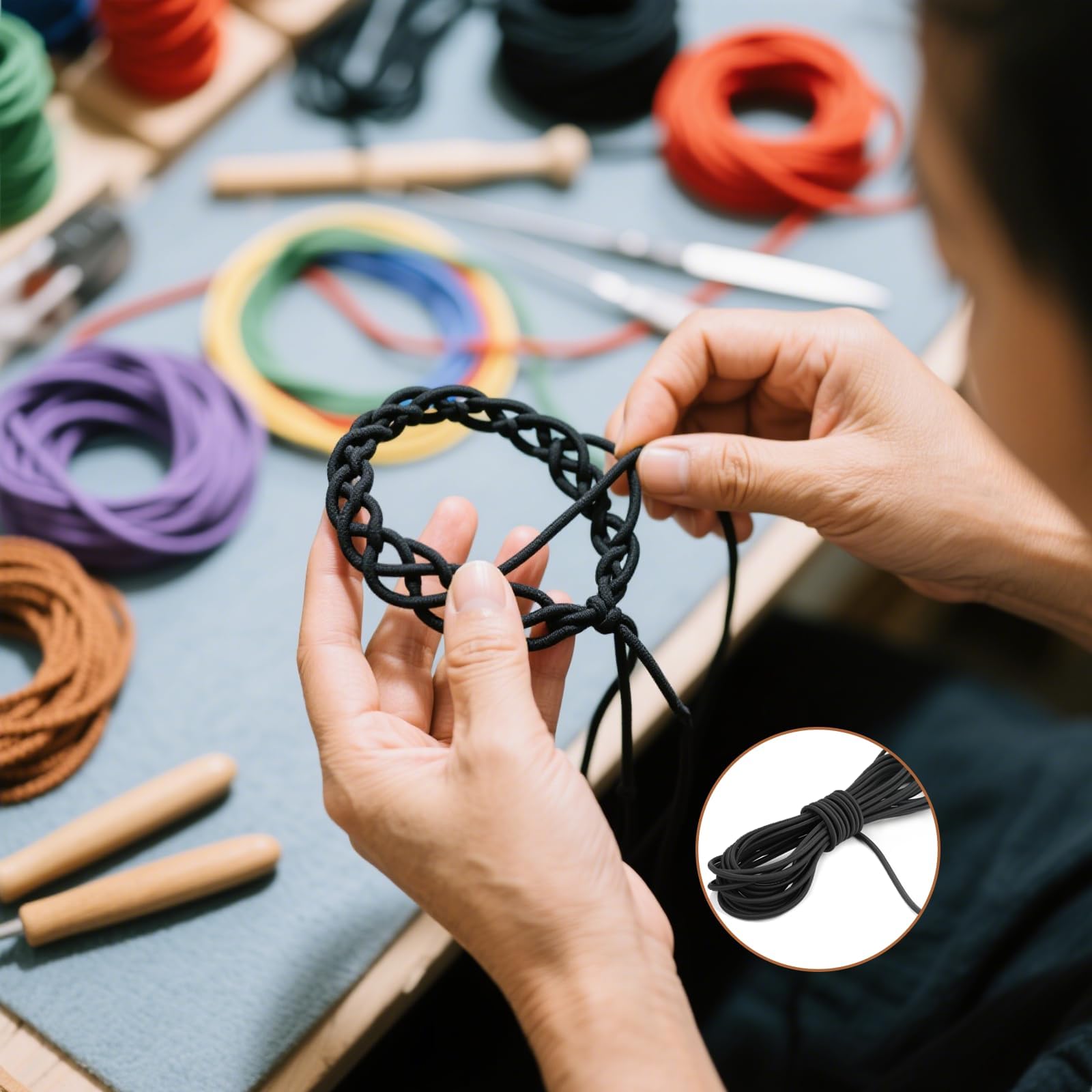 FYting 20M Tendeur Elastique 3mm,Sandow Elastique,Corde