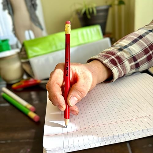 Miniatura 3 de RevMark Paquete de 24 lápices redondos jumbo con plomo negro fabricado en Estados Unidos Madera de cedro de calidad para carpinteros trabajadores de