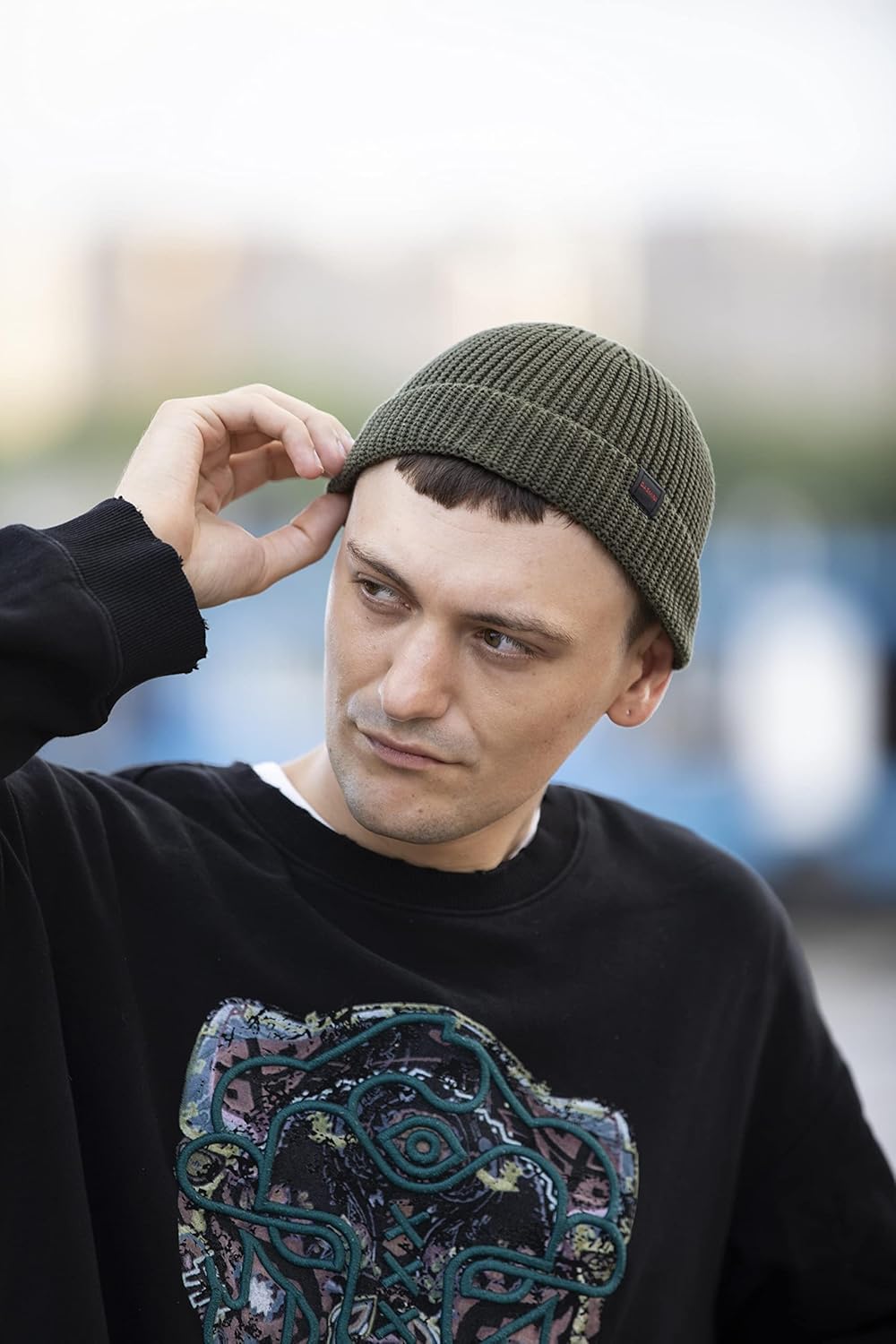 2 Pack Fisherman Beanie Hats for Men Women,Knit Trawler Skull Cap,Watch Cap,Spring Fall Winter Warm Short Hats - Image 3