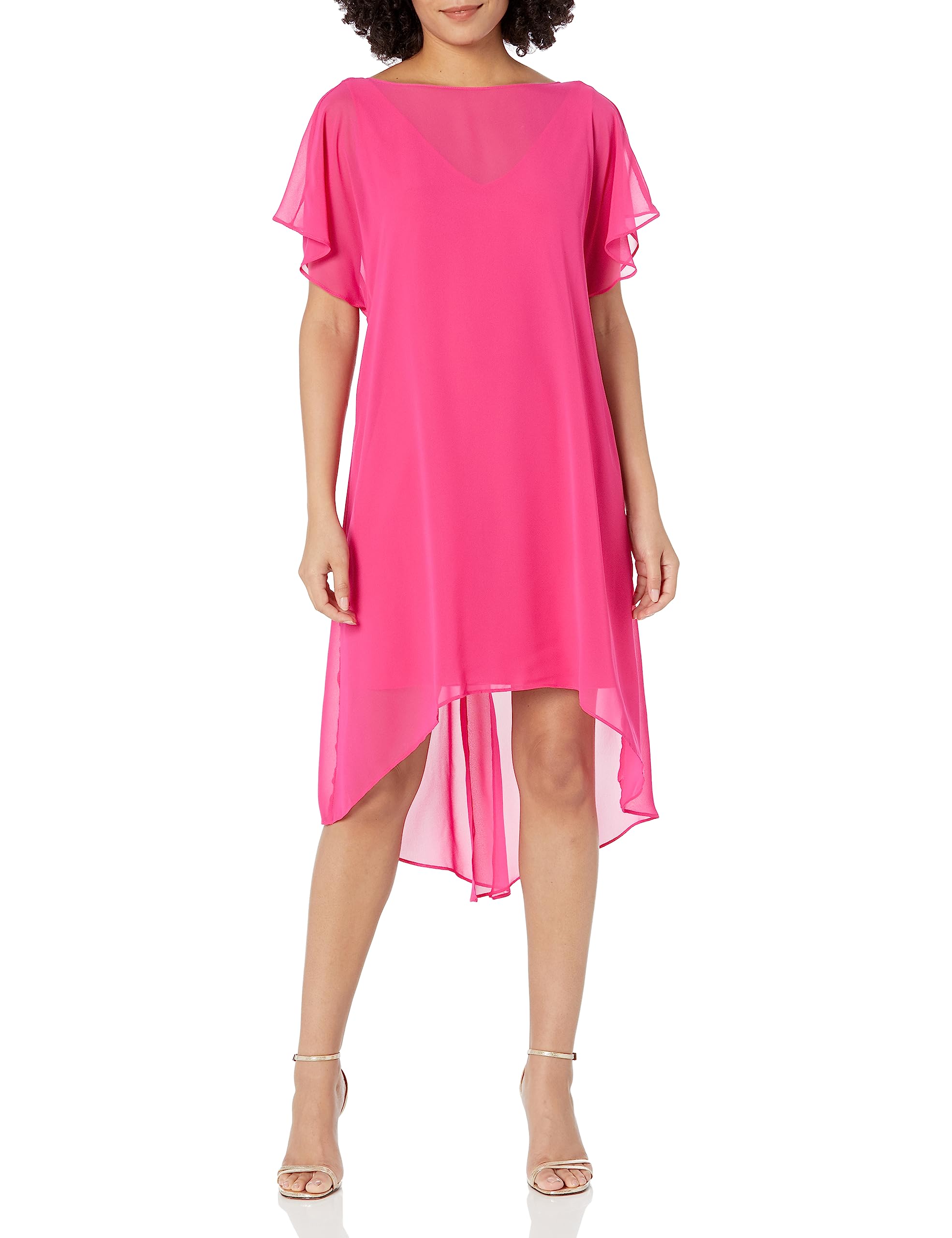Adrianna Papell Chiffon Overlay Sheath Dress