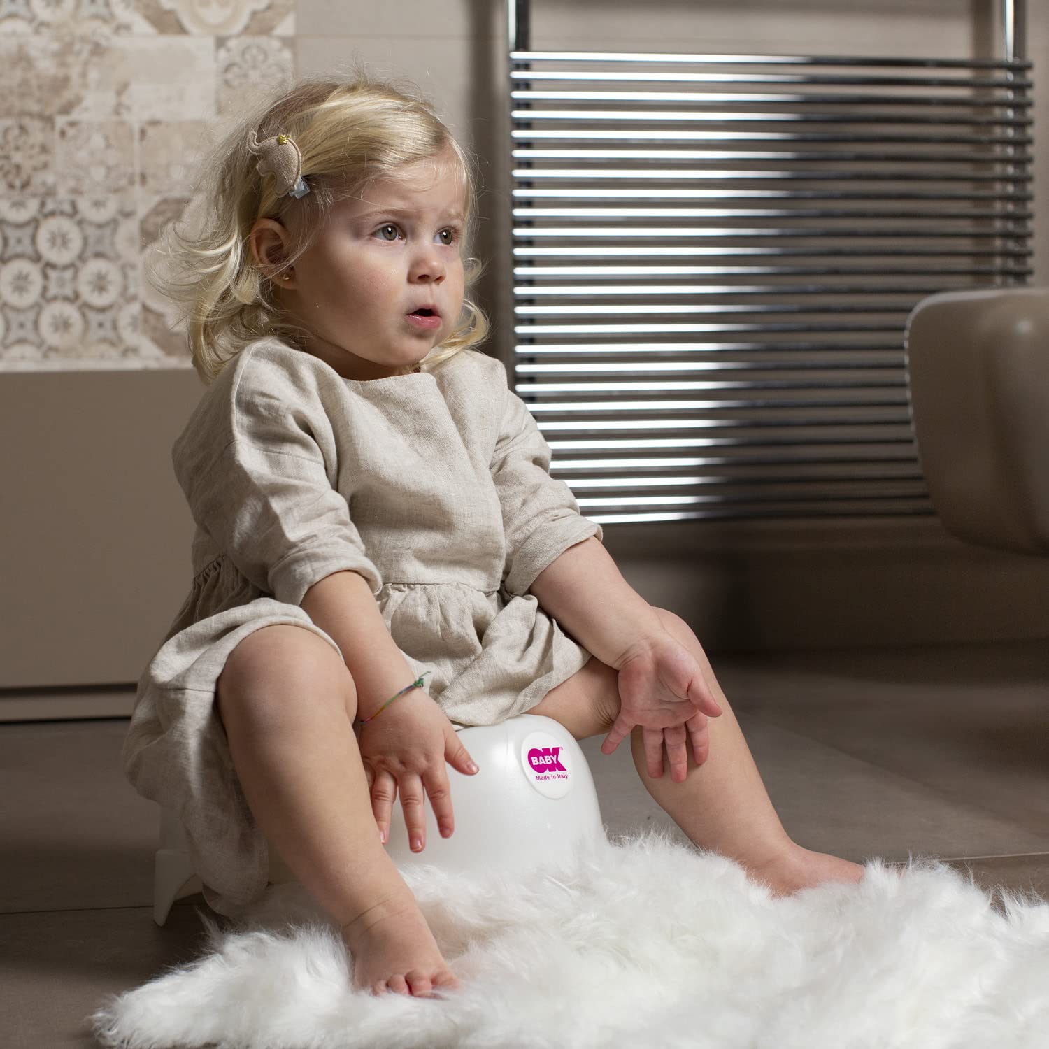 OKBABY Relax - Vasino per Bambini con Seduta Ergonomica e Schienale Rialzato - Rosa