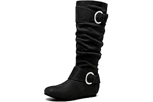 Boots are a Dream Come True, Women's Knee High Low Hidden Wedge Boots
