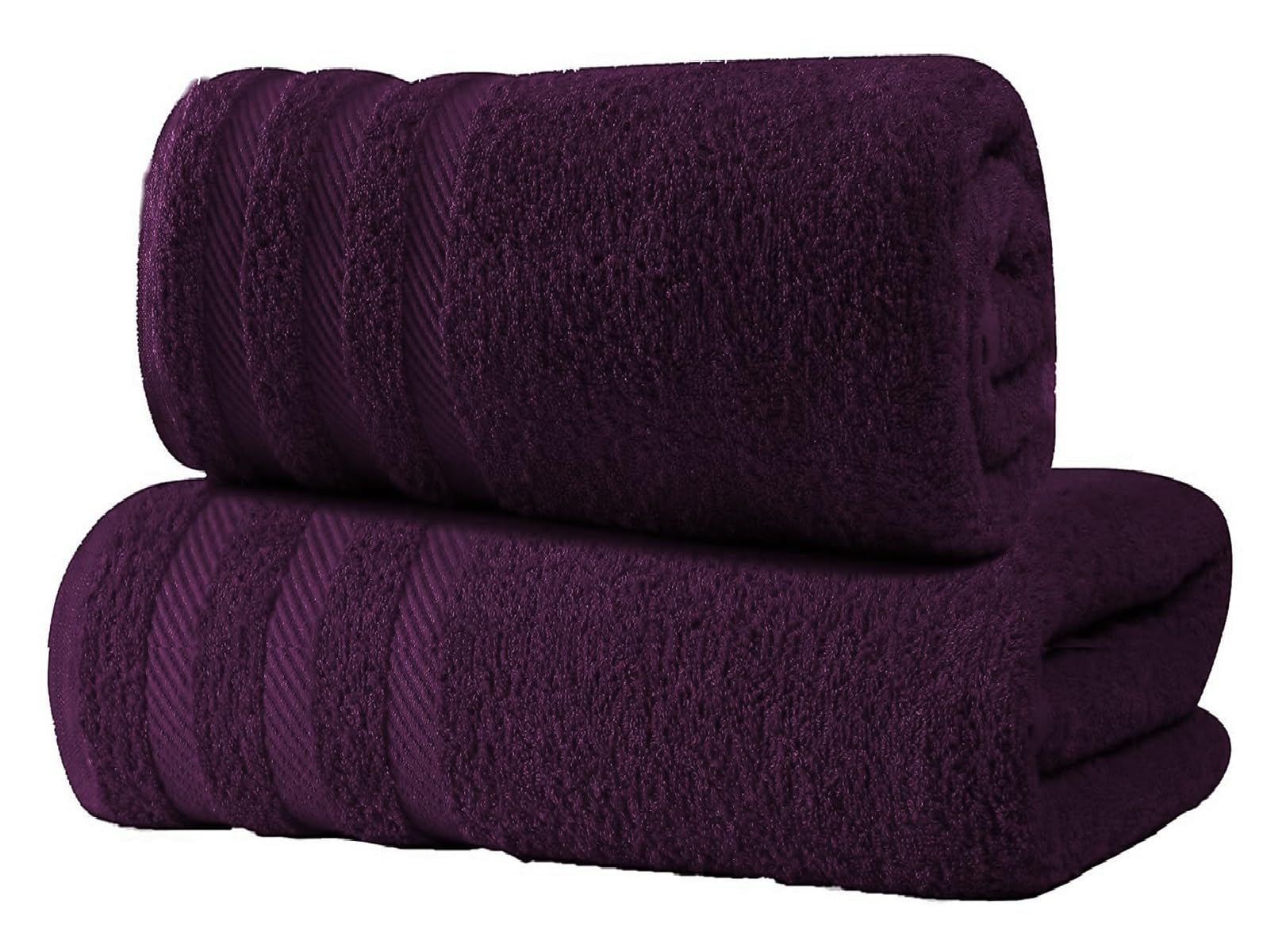 Towelbay Plum 2X Large Bath Sheets Towel 100% Egyptian Cotton Bathroom Jumbo Towels Super Soft -500Gsm Fast Absorbent Quick Dry Big Towels (Cotton, )