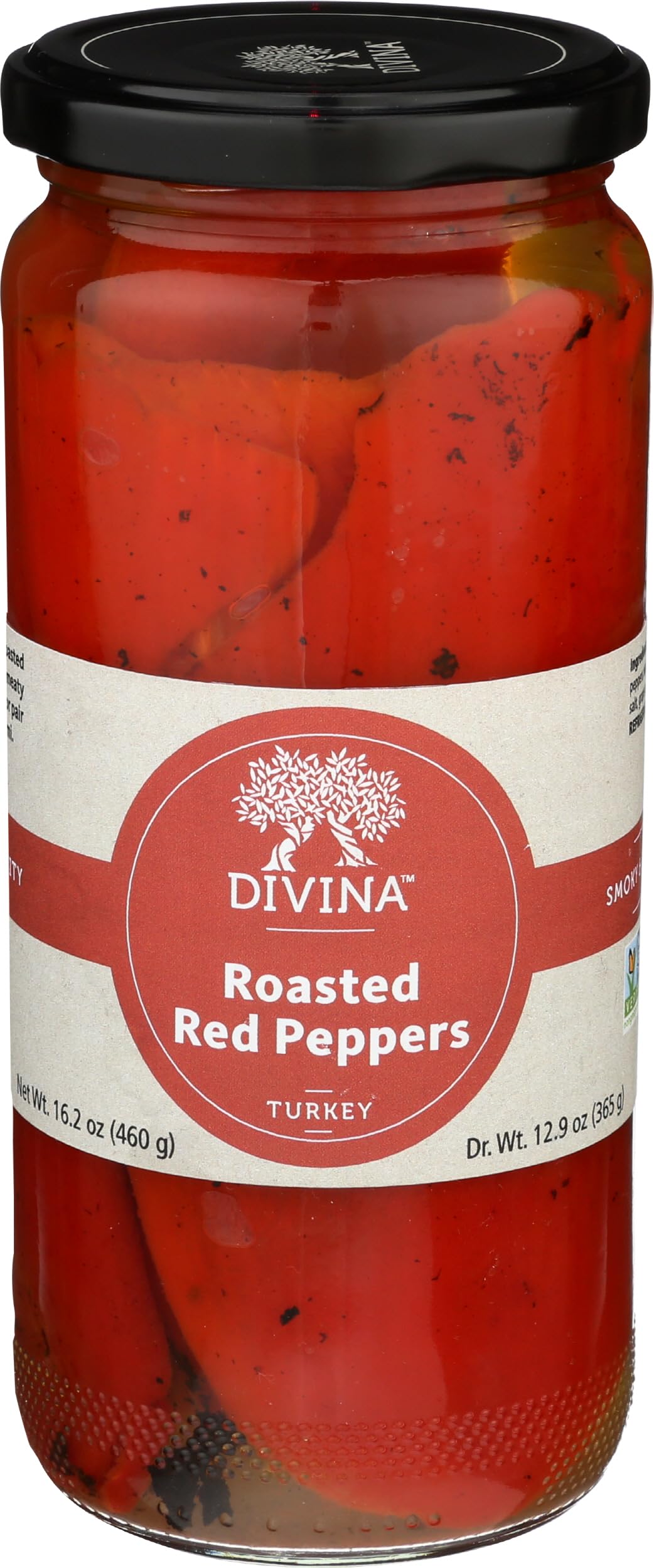 Divina Roasted Sweet Red Peppers, Vegan, 13 Ounces (Pack Of 6)