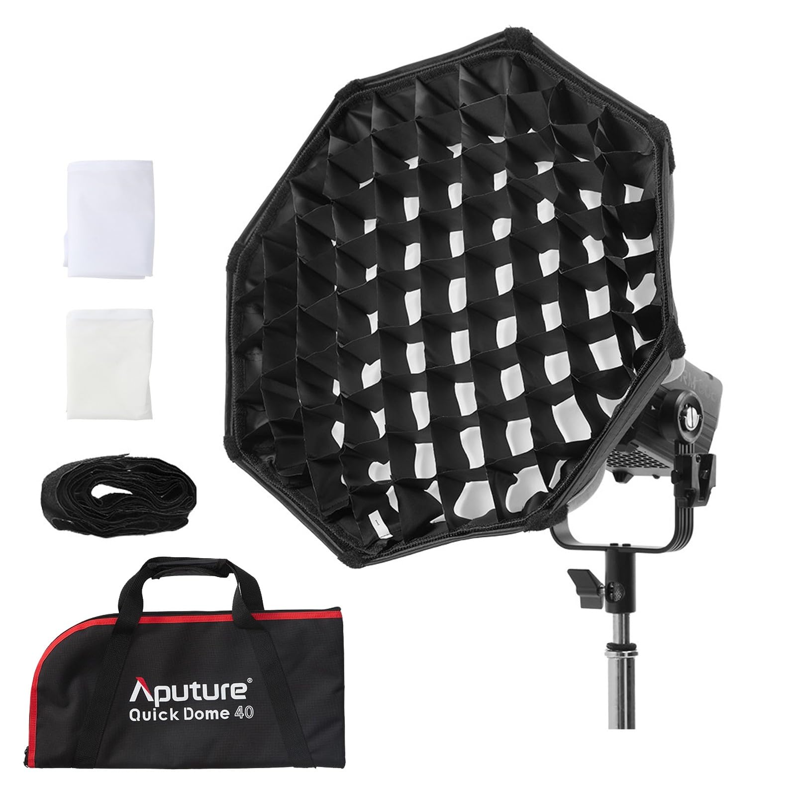 Aputure Quick Dome 40 Softbox, schnell aufzubauende achteckige Softbox für Aputure Storm 80c und andere LED-Videoleuchten mit Bowens-Anschluss