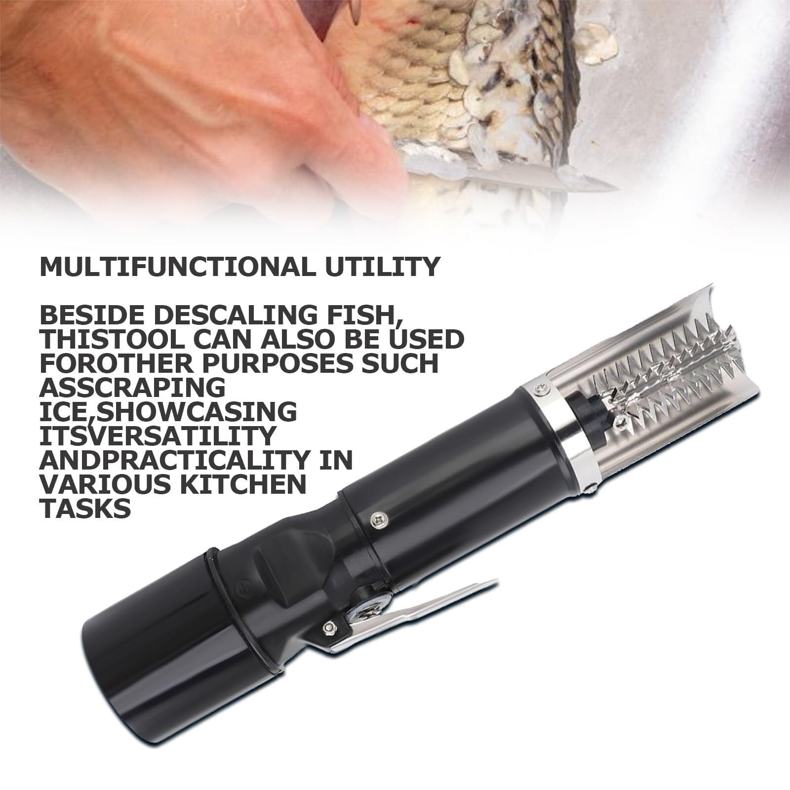 Scaler elettrico senza fili, IPX7, impermeabile, strumento per la pulizia del pesce per chef e cuochi domestici, dispositivo di rimozione del pesce efficiente e facile da usare, ideale per la cucina