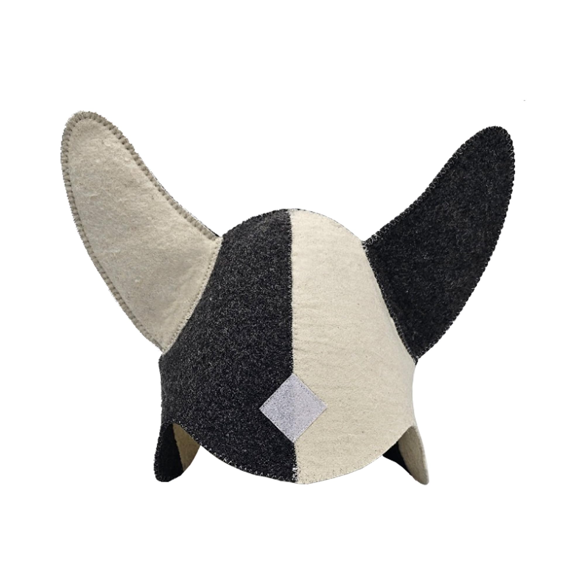 Prinzeps Men's White Grey Viking Felt Sauna Hat – 100% Wool, Ideal For Sauna – Gifts For