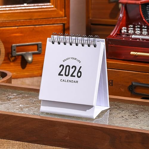 Miniatura 4 de Mini calendario de escritorio 2025-2026  Calendario de escritorio pequeño desde julio de 2025 hasta diciembre de 2026, calendario mensual de 8.82