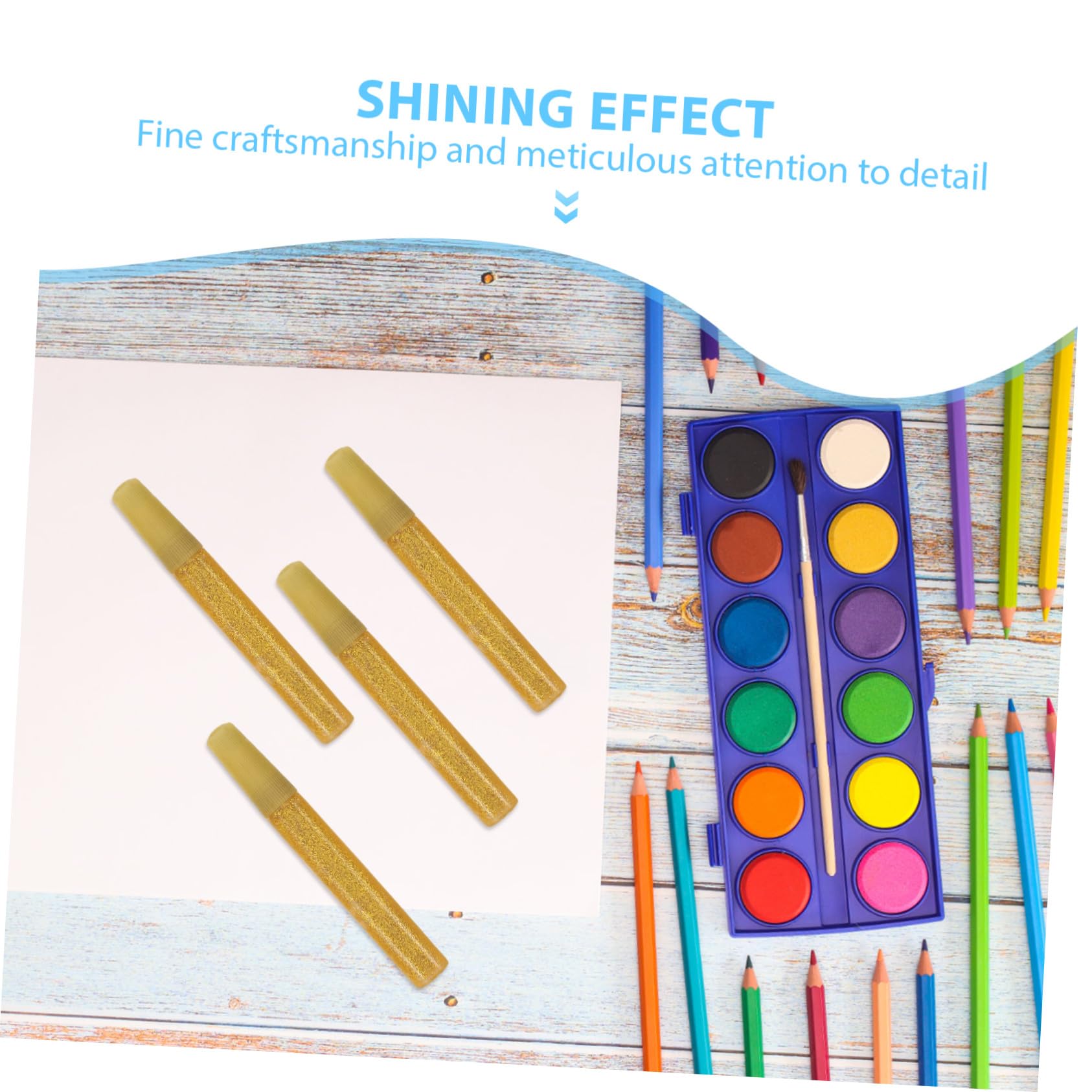 Gold Glitzerkleberstift für Kinder, 50 Stück Selbstgemacht Bastelarbeiten