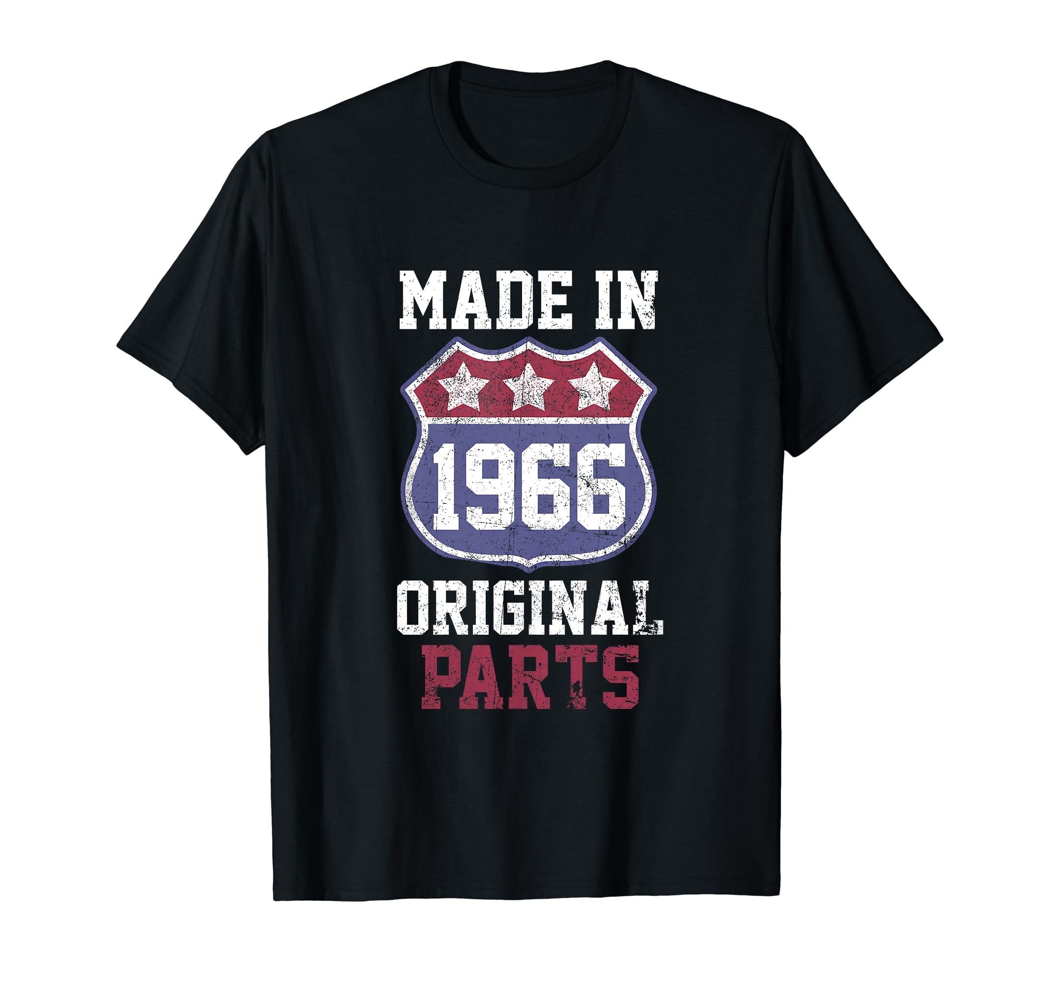 Vintage Original Parts Funny Birth YearBorn In 1966 Vintage Made In 1966 Original Parts Birth Year T-Shirt