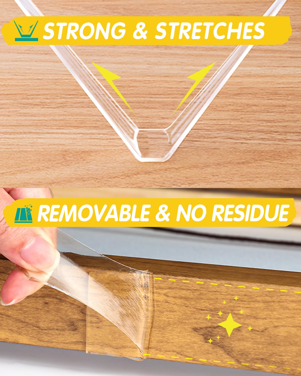 Ruban Adhésif Double Face Extra Fort - Transparent, Multifonction