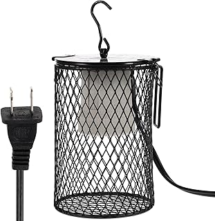 POPETPOP Lâmpada de Réptil Anti-Queimadura E Emissor de Calor Lâmpada de Calor de Réptil Com Lâmpada de Cerâmica Protetor de para Filhotes de Tartarugas Protetor Para Lampada De Aquecimento