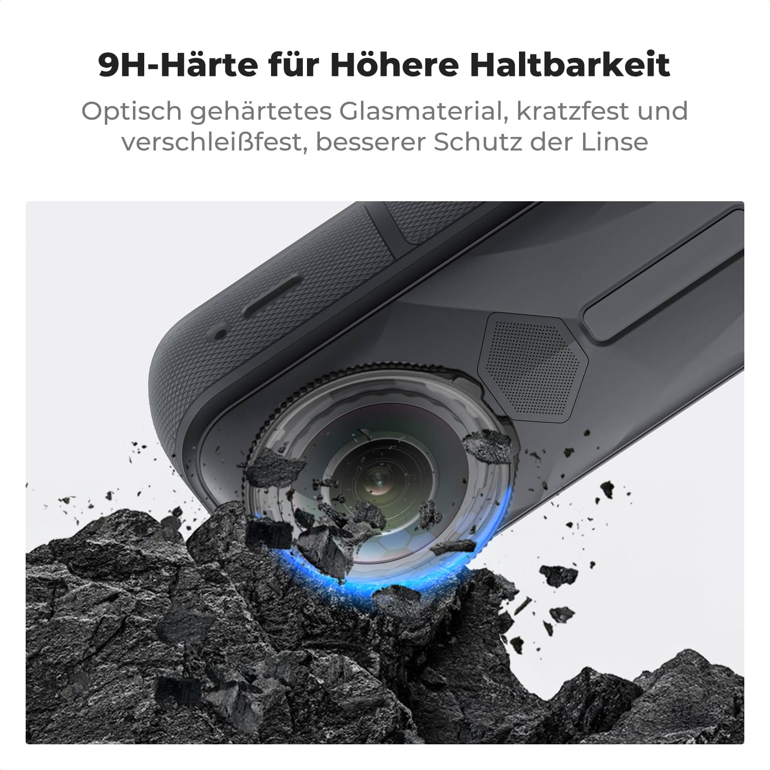 K&F CONCEPT Objektivschutz für Insta360 X5, Optischer Linsenschutz aus Gehärtetes Optisches Glas, Mehrfachvergütet Kratzfest, Objektivabdeckung für Insta360 X5 Zubehör