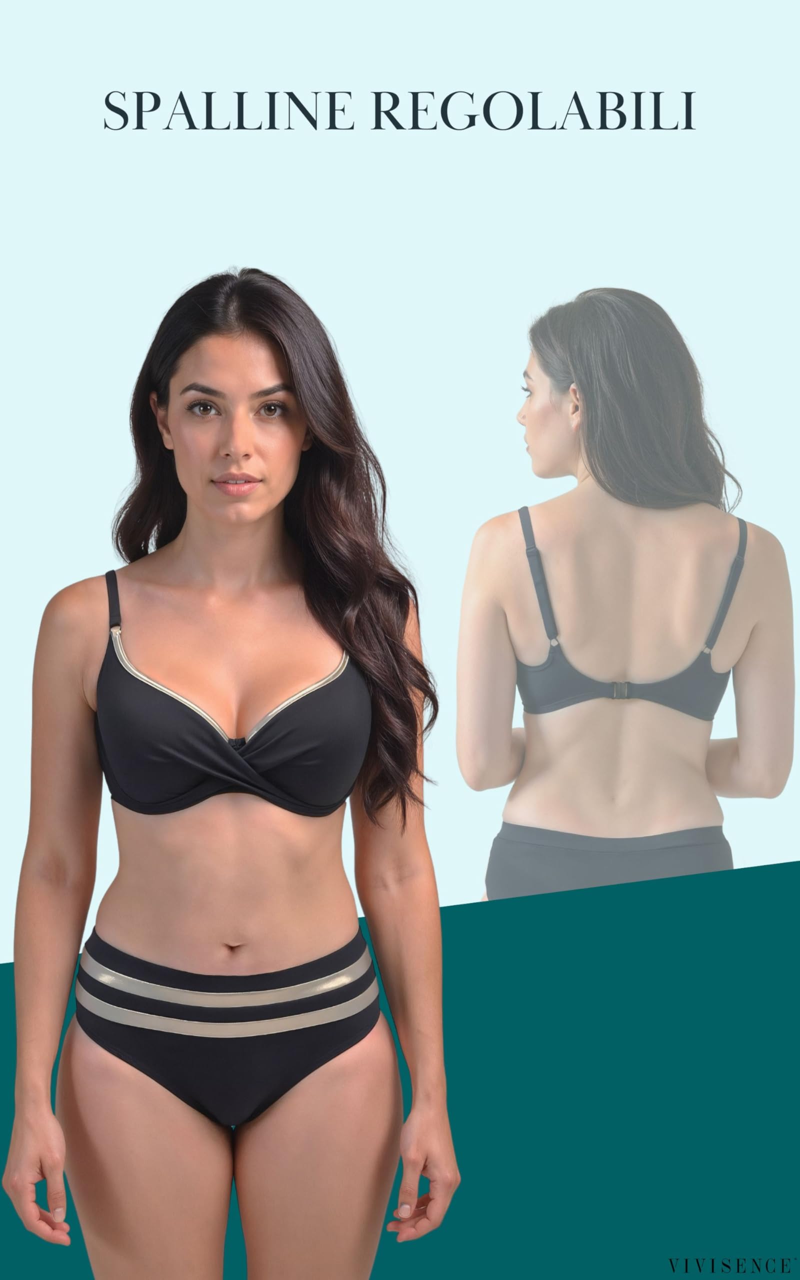 Vivisence Reggiseno Bikini Floreale Colorato 3222