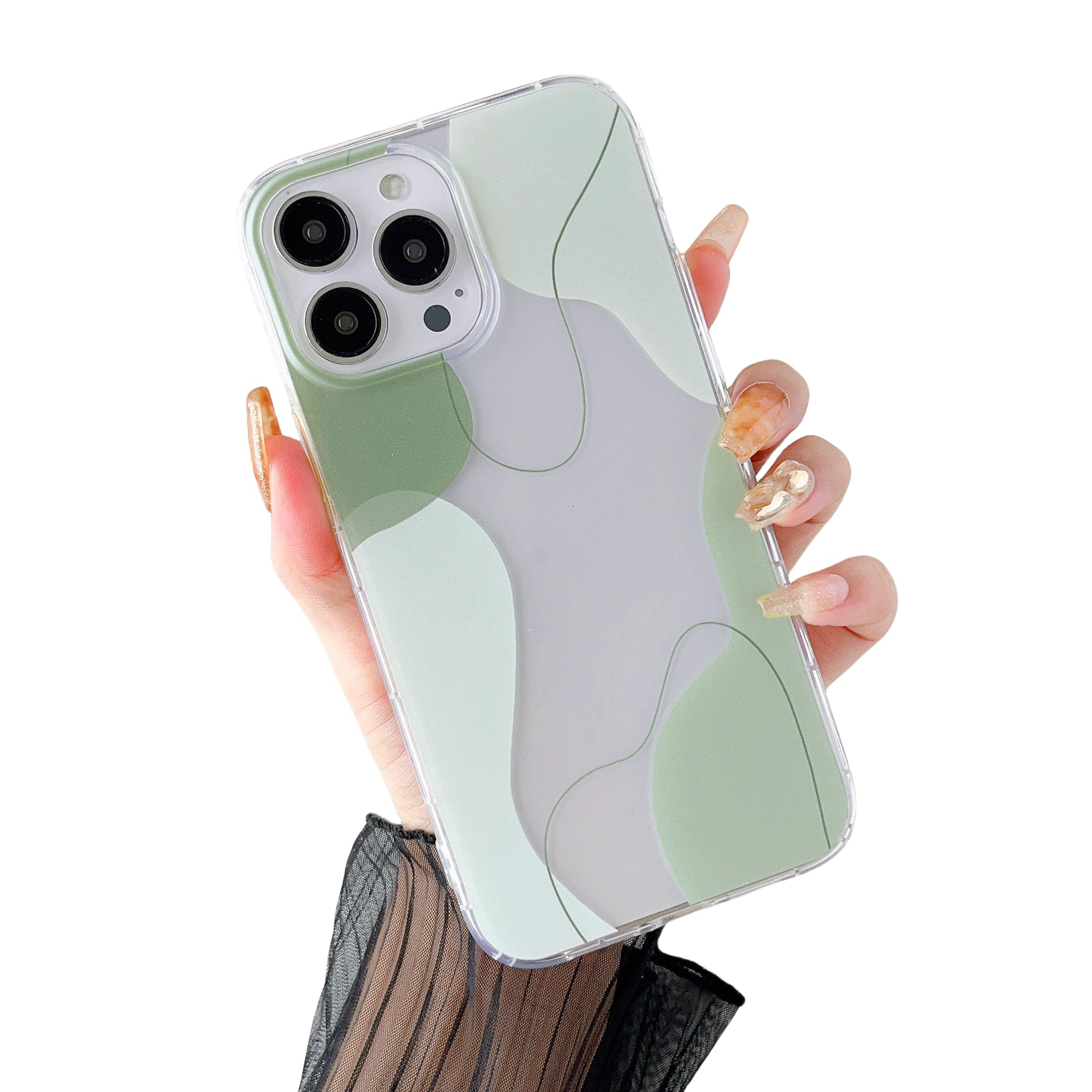 SGVAHY Case For IPhone 14 Case Funny Phone Case Cute IPhone 14 Case Kawaii Curly Wave Frame Shape Soft TPU Shockproof Protective Phone Cover For Women Girls Gradient Red