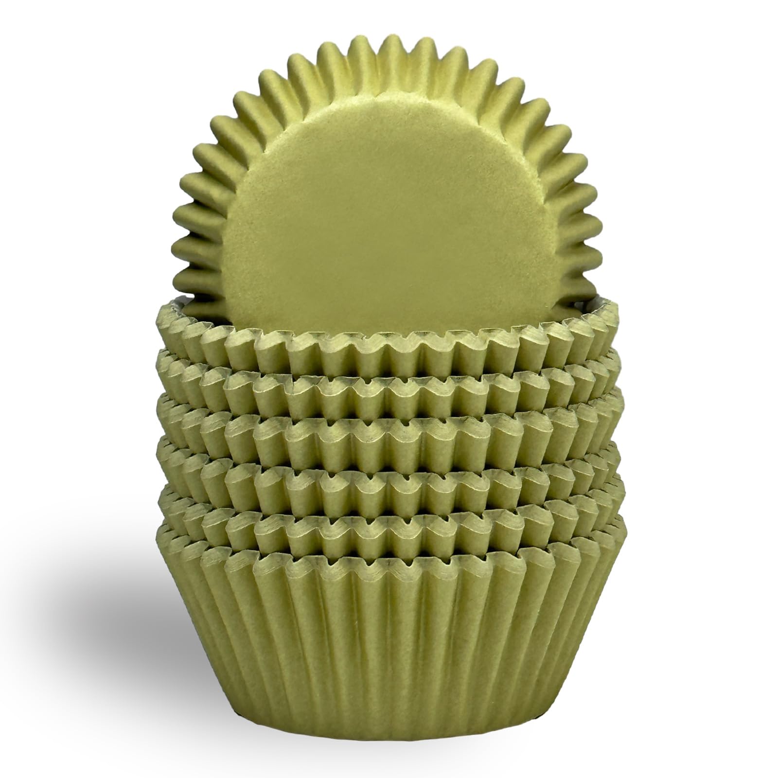 Gcardist - 300 Moldes Para Magdalenas O Cupcakes, Papel De Calidad Alimentaria, 6 Colores Verdes, Tamaño Estándar
