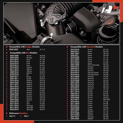 Miniatura 2 de A-Premium Remitente de presión de aceite compatible con Hyundai Accent Azera Elantra Entourage Genesis Coupe Santa Fe Sonata Kia Forte Optima Rio