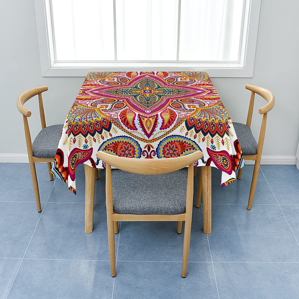 Treer 3D Mandala Style Nappe, Effet Lotus Nappe De Table, Nappe De