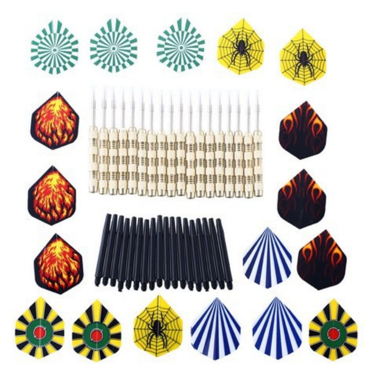 HRLORK 18 Packs Darts Set Professional Darts Set Steel Tip Darts Nylon Shafts Darts Stems and Flights, 18 Pcs - Image 3