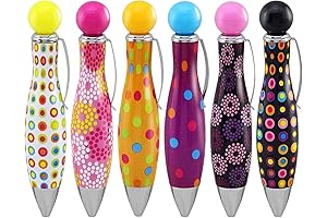 Short Fat Pens 6 Pcs - Ergonomic Mini, Compact and Portable Pens...
