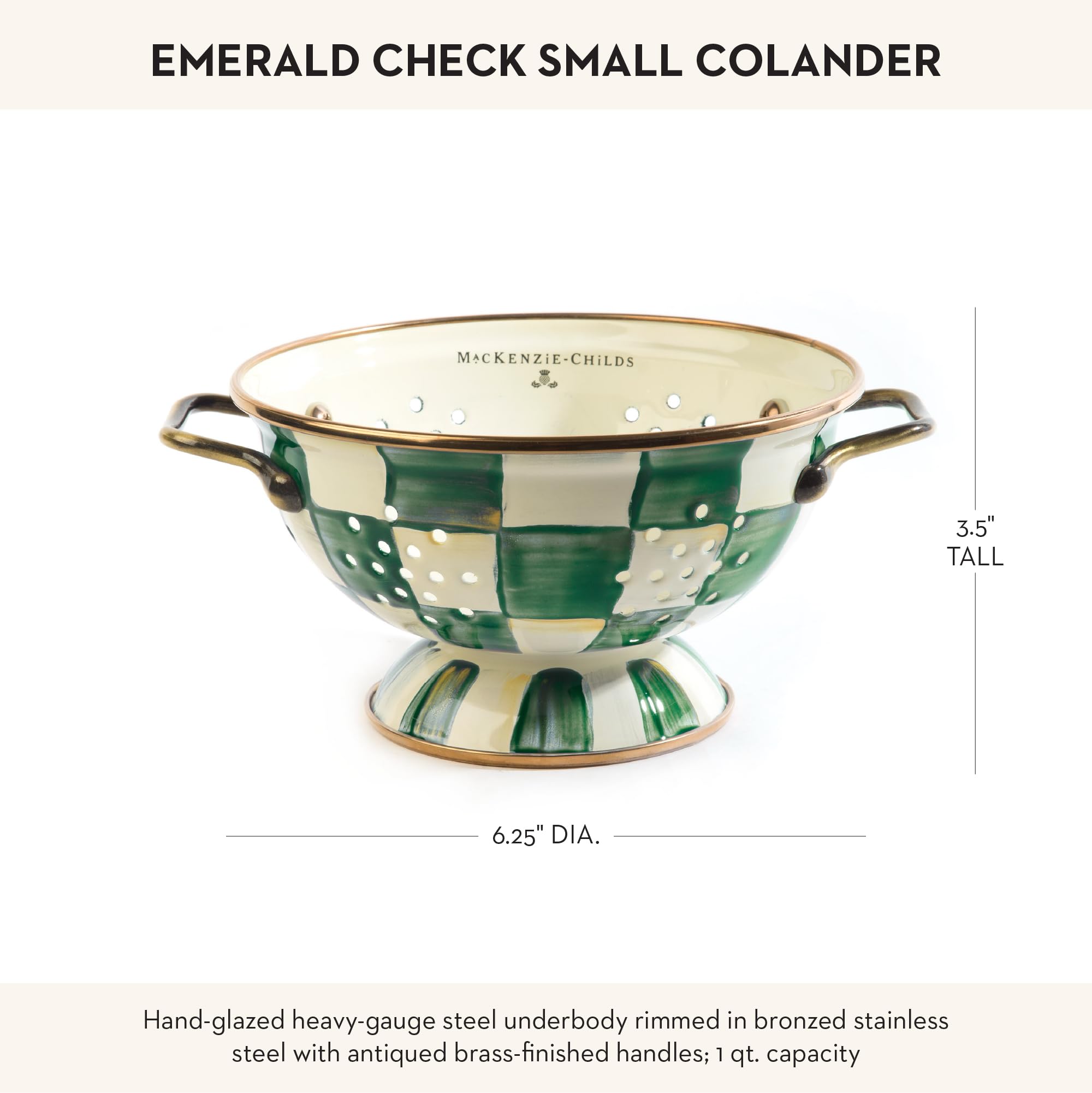 Amazon.com: MACKENZIE-CHILDS Enamel Colander, Decorative Kitchen